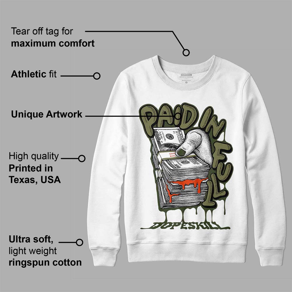 Olive Collection superstreetwear Sweatshirt Paid In Full Graphic