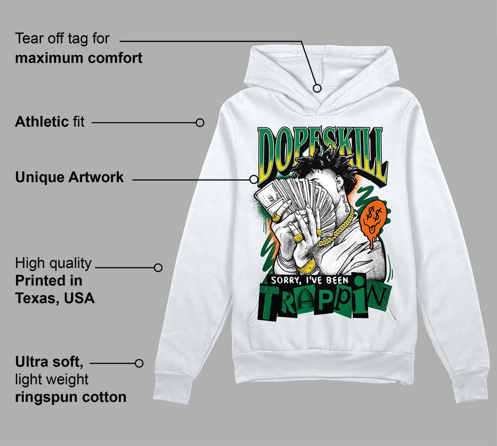 Green Collection superstreetwear Hoodie Sweatshirt Sorry I've Been Trappin Graphic