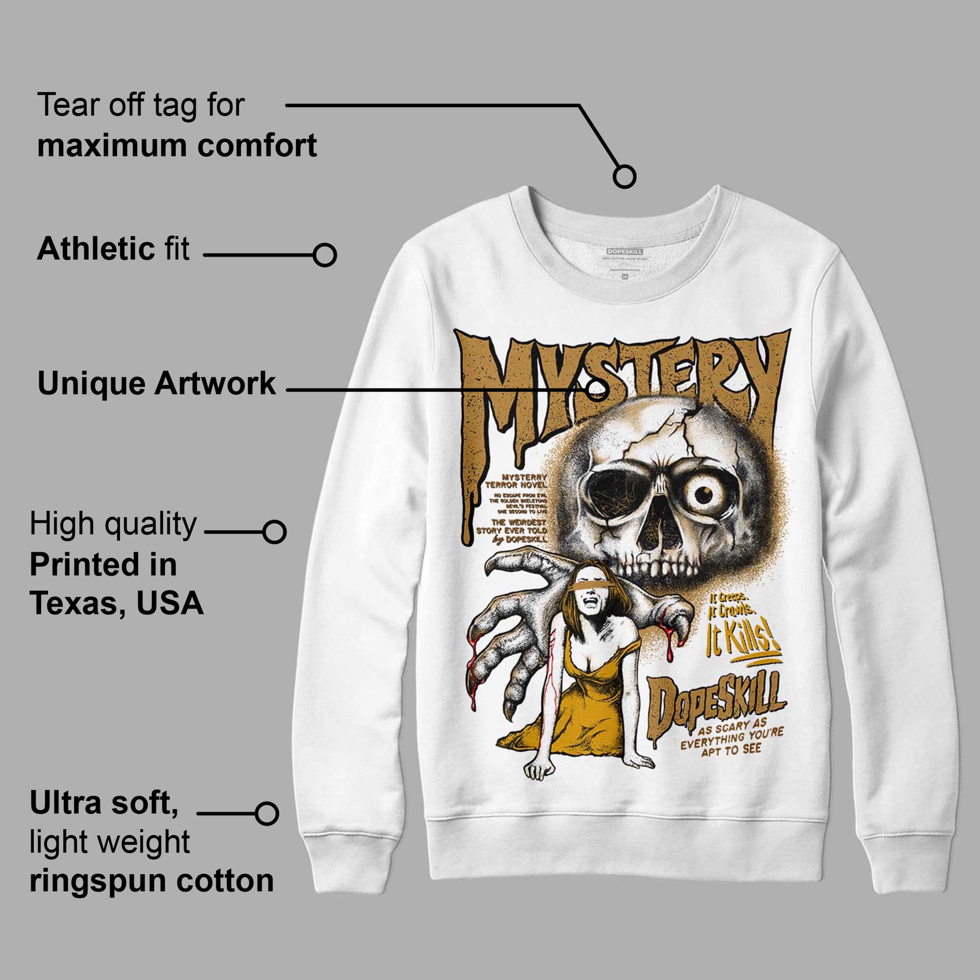 Wheat 13s superstreetwear Sweatshirt Mystery Ghostly Grasp Graphic
