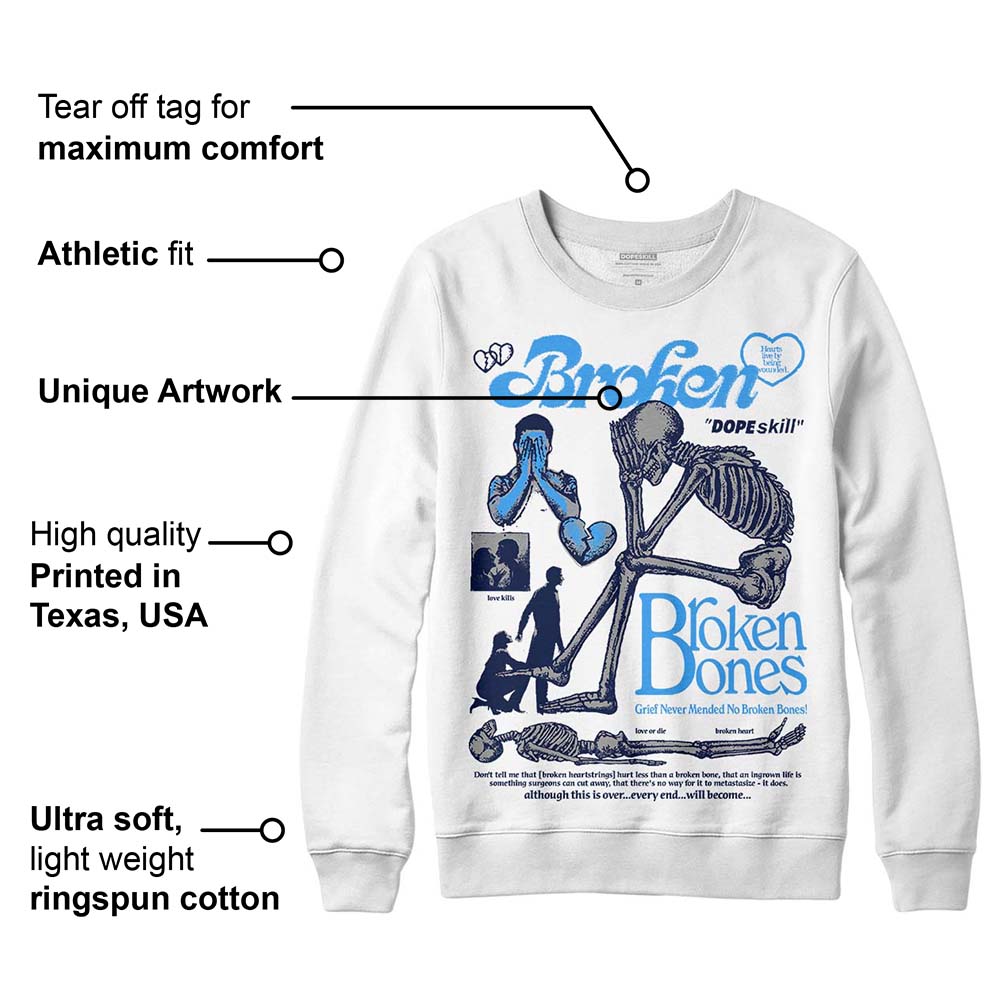 AJ Spizike White Obsidian superstreetwear Sweatshirt Broken Bones Graphic