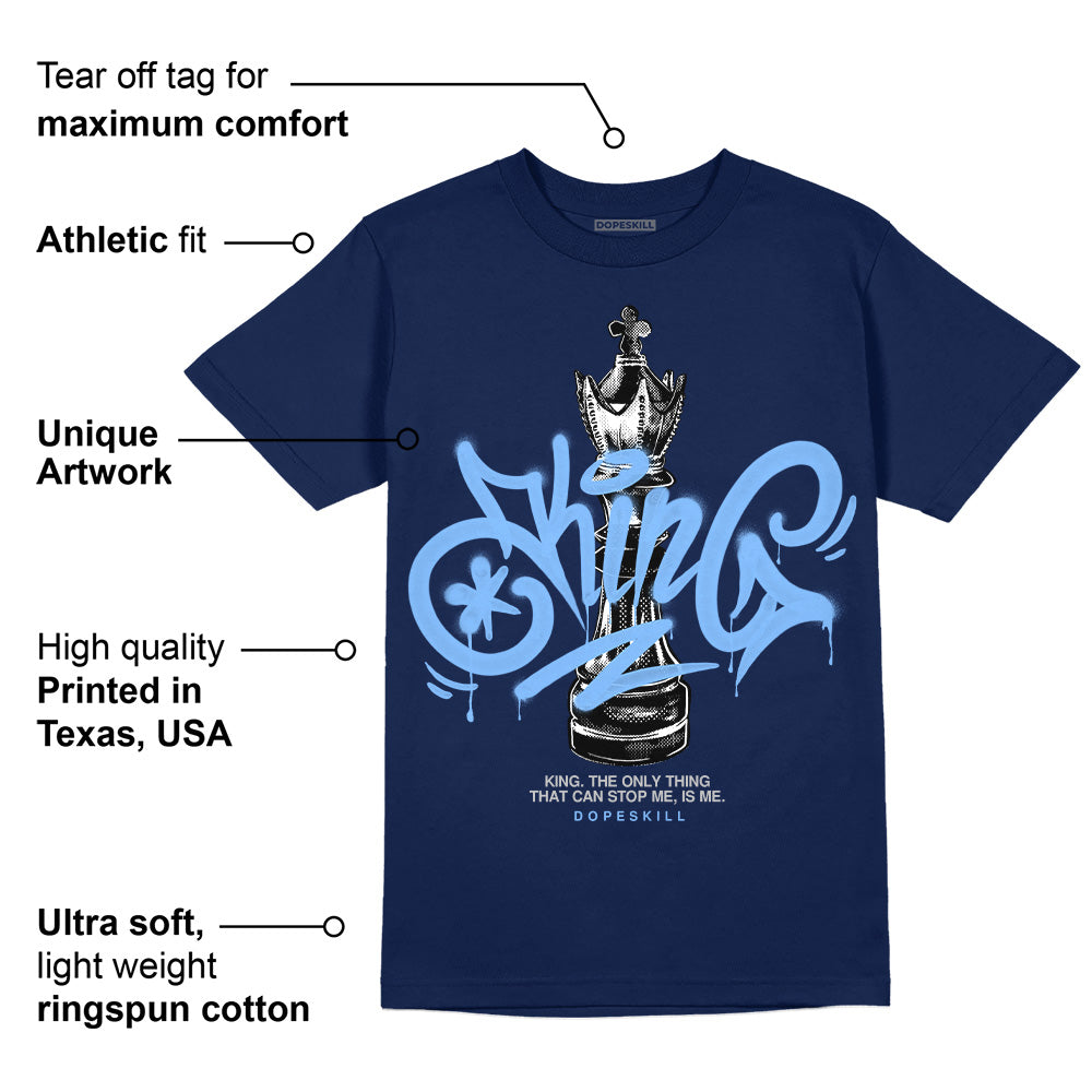 Midnight Navy 5s superstreetwear Navy T-Shirt King Chess Graphic
