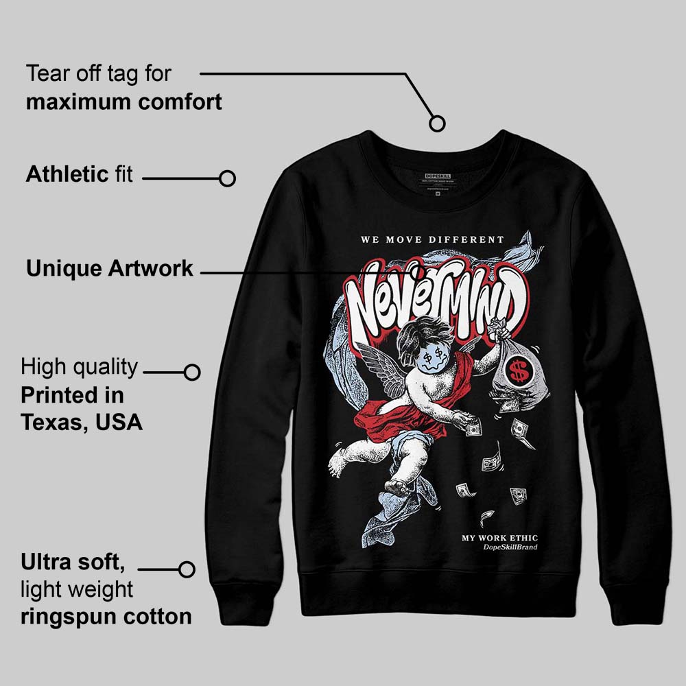Black Metallic Reimagined 5s superstreetwear Sweatshirt Nevermind Graphic