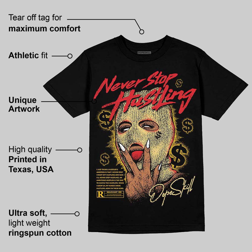 Quai 54 x Tour Yellow Black 1s superstreetwear T-Shirt Never Stop Hustling Graphic