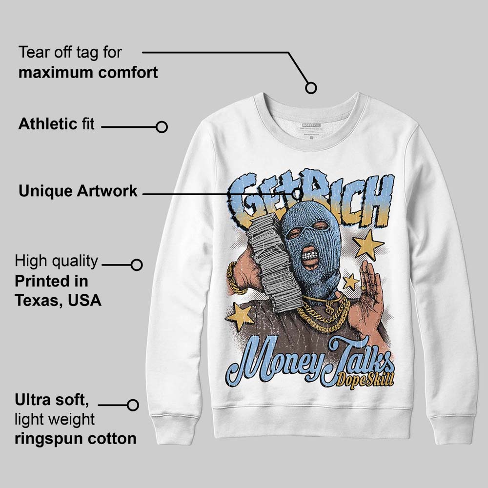 Handball Spezial Light Blue superstreetwear Sweatshirt Get Rich Graphic