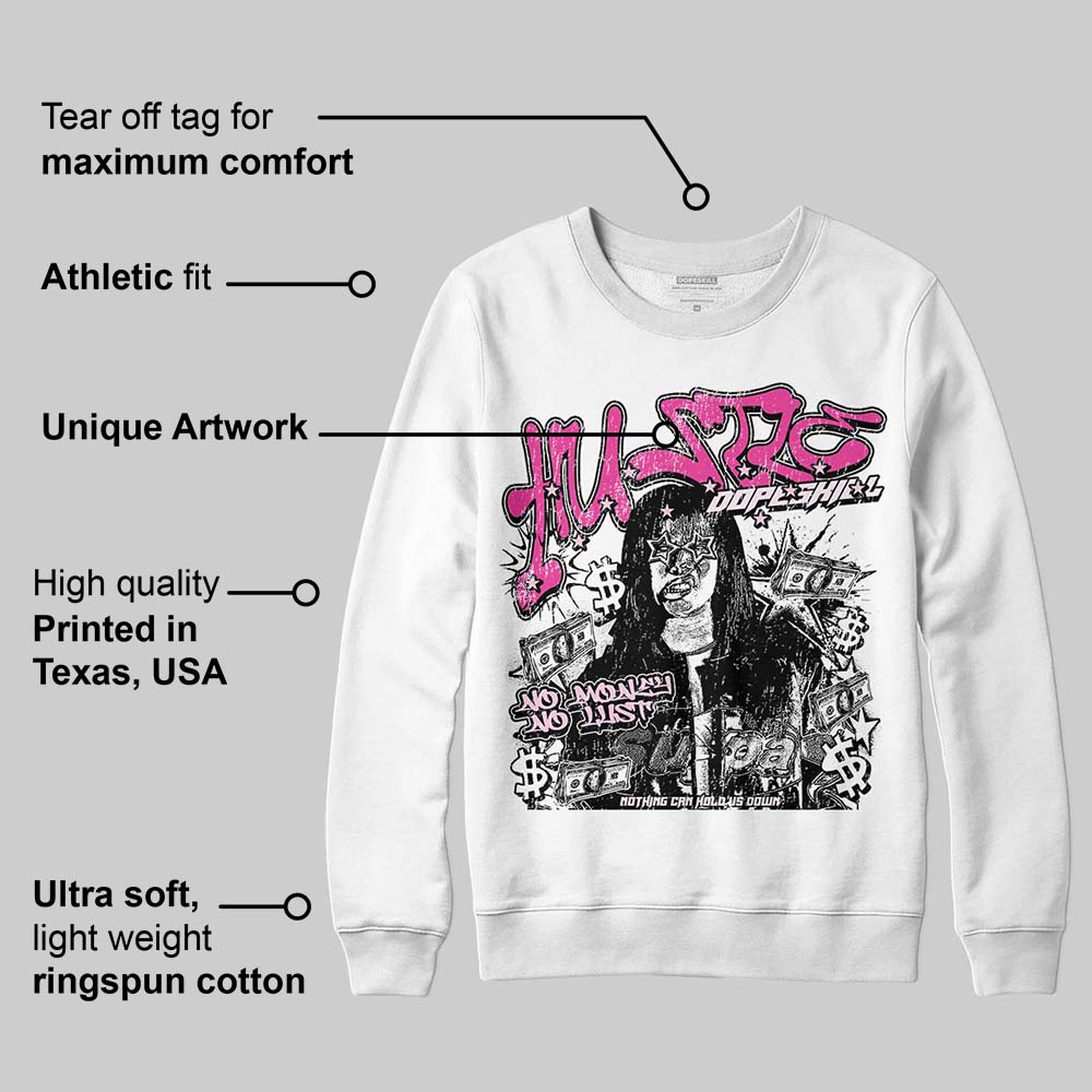 Pink Collection superstreetwear Sweatshirt No Money No Lust Graphic