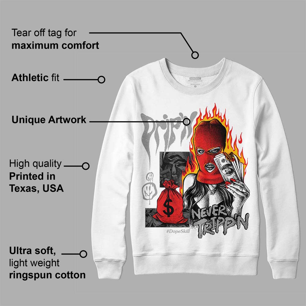 Grey Collection superstreetwear Sweatshirt Drip'n Never Tripp'n Graphic