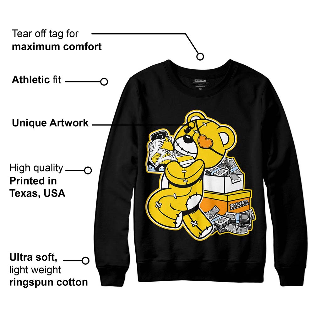 Yellow Ochre 6s superstreetwear Sweatshirt Bear Steals Sneaker Graphic