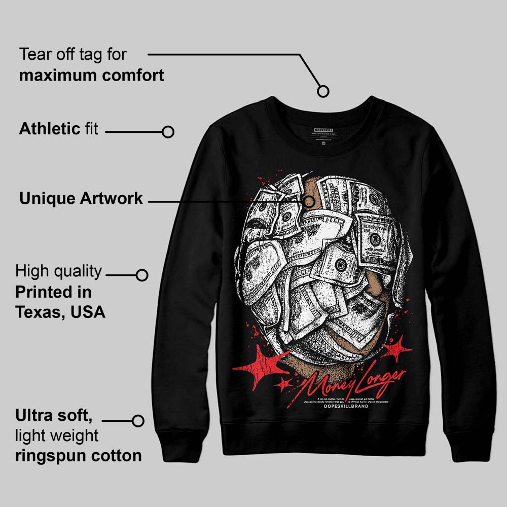Red Collection superstreetwear Sweatshirt Money Longer Graphic