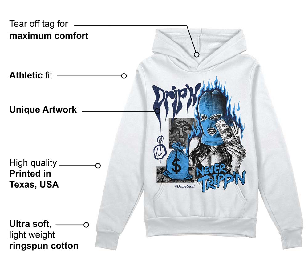 AJ Spizike White Obsidian superstreetwear Hoodie Sweatshirt Drip'n Never Tripp'n Graphic