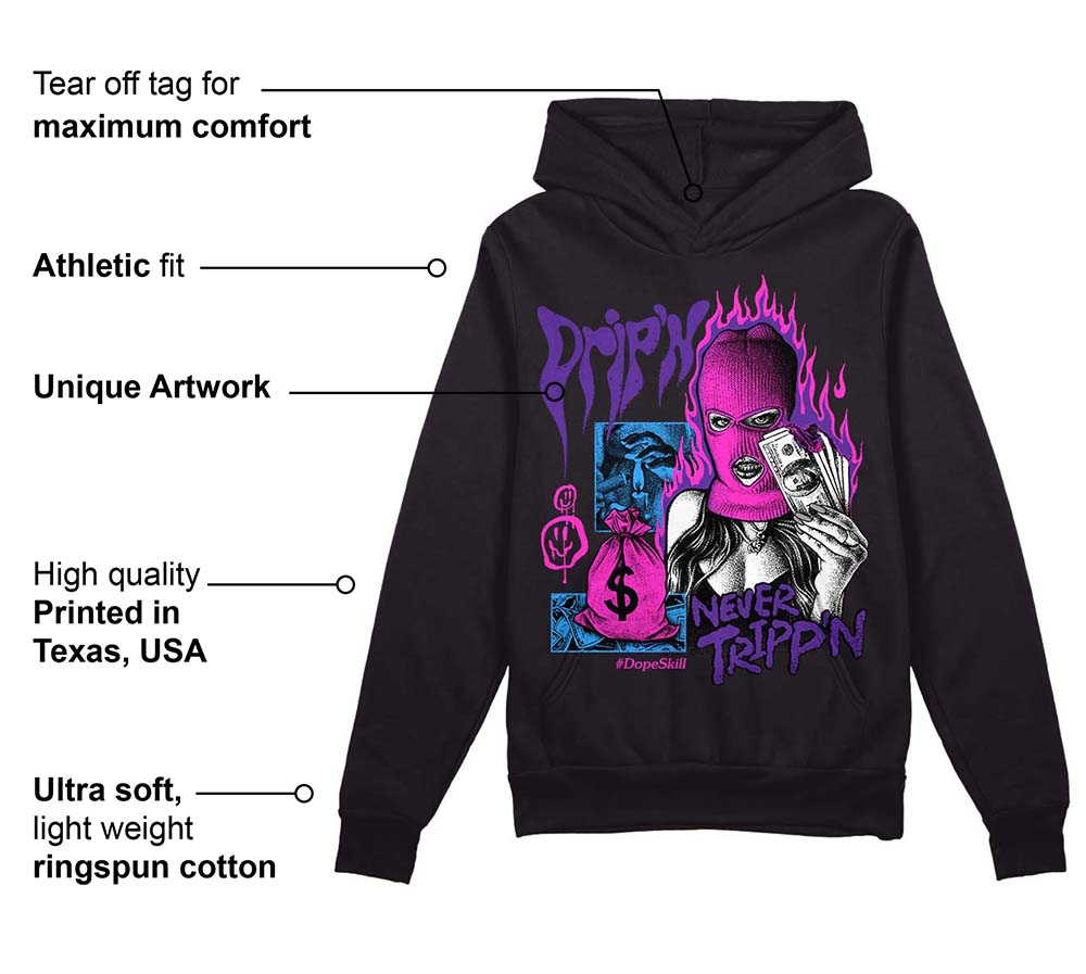 PURPLE Collection superstreetwear Hoodie Sweatshirt Drip'n Never Tripp'n Graphic