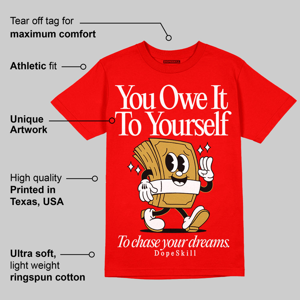 Red Collection superstreetwear Red T-shirt Owe It To Yourself Graphic