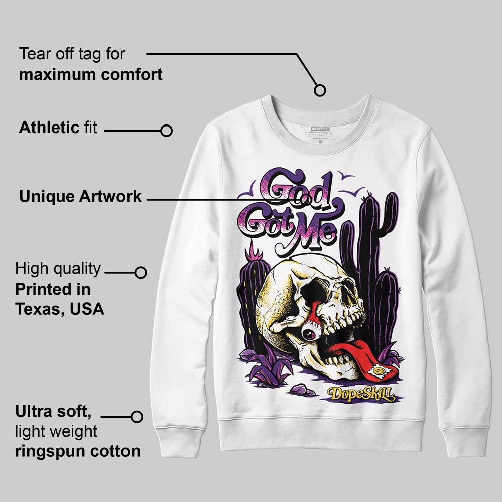 Field Purple 12s superstreetwear Sweatshirt God Got Me Graphic