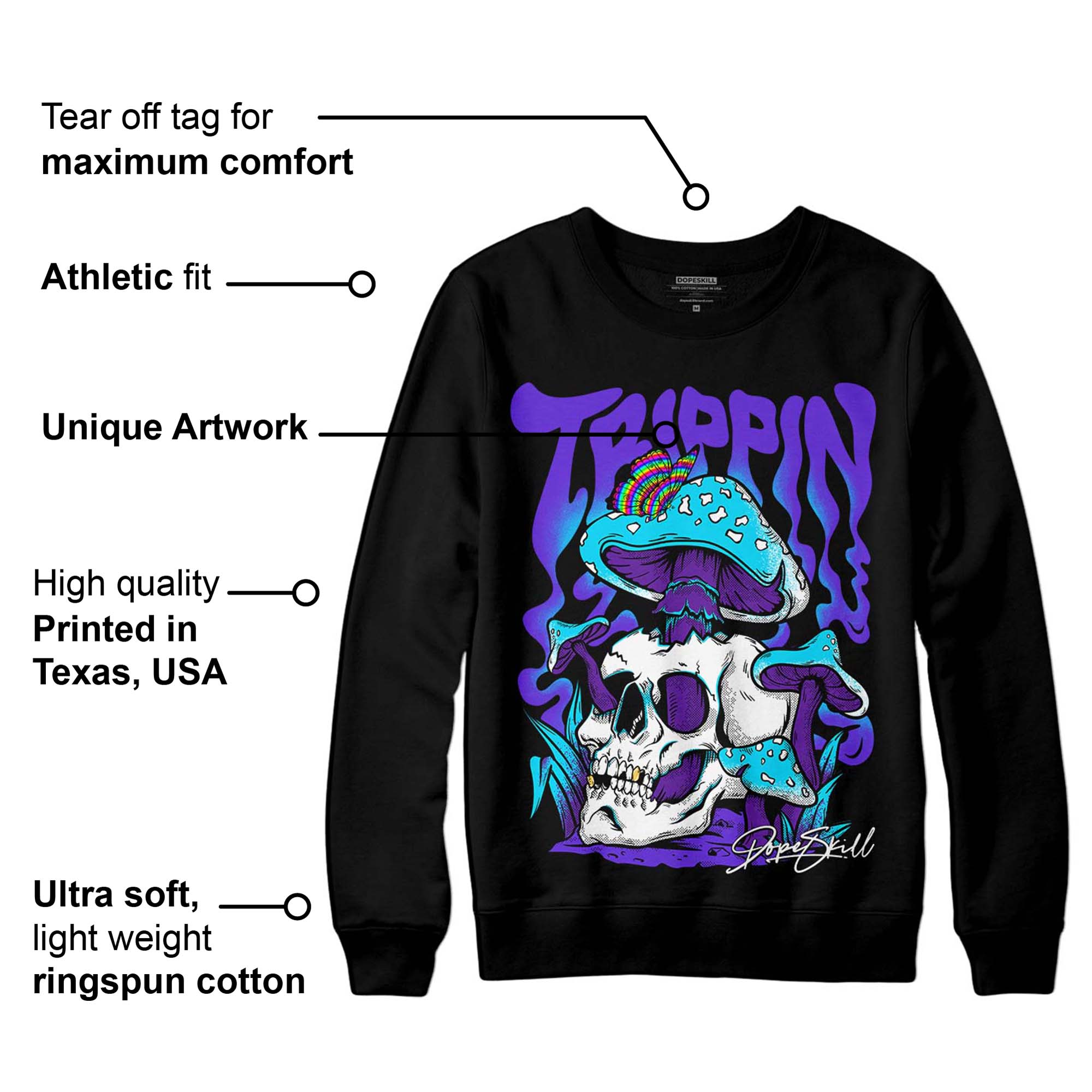 Aqua 6s superstreetwear Sweatshirt Trippin Graphic