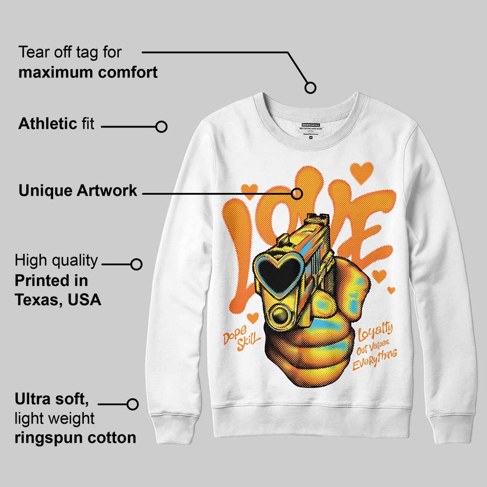 Orange Black White superstreetwear Sweatshirt Love Shot Graphic