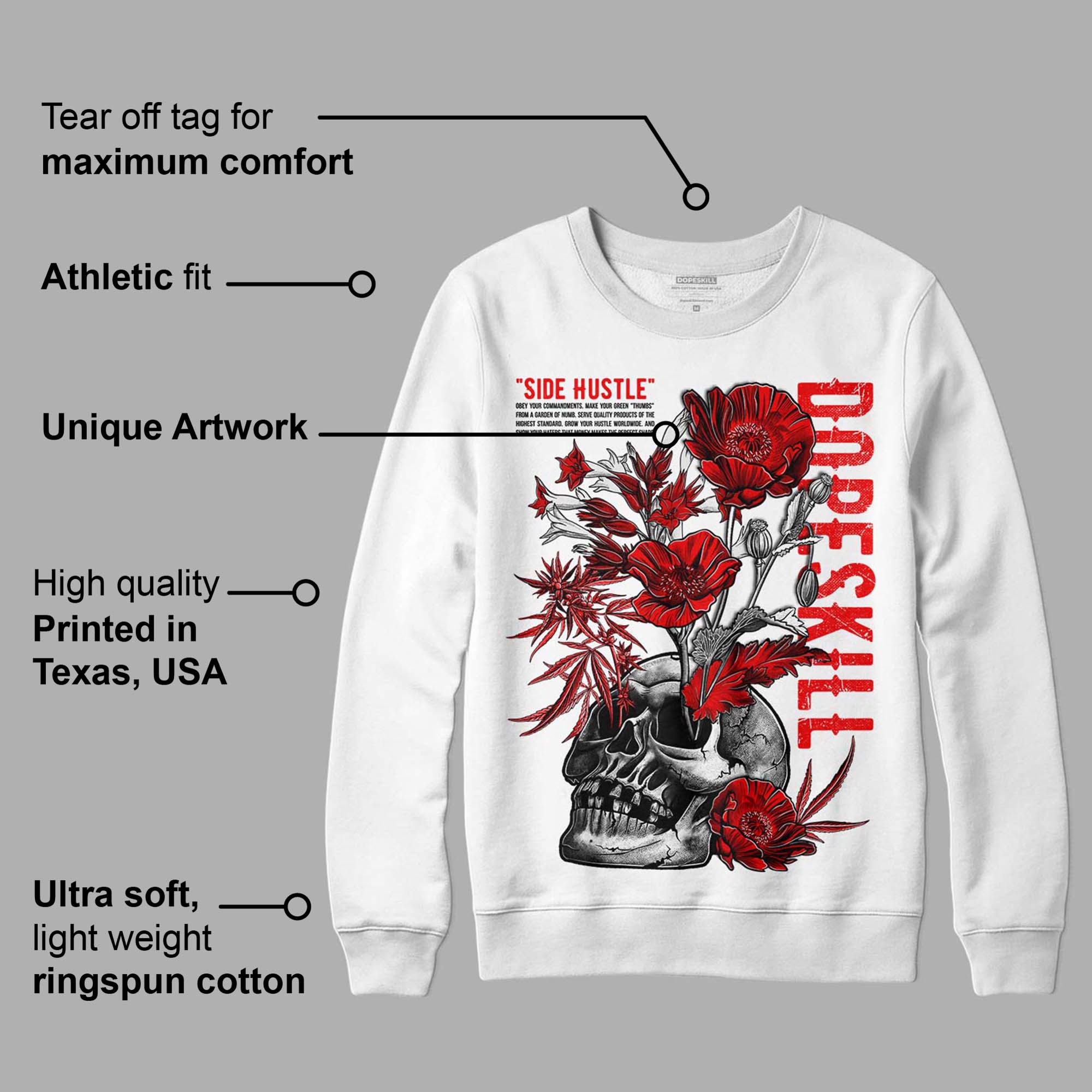 Cherry 12s superstreetwear Sweatshirt Side Hustle Graphic