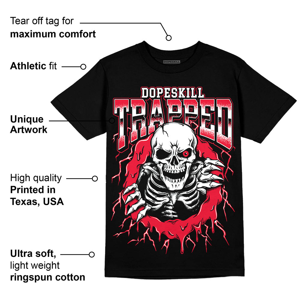 Red Black White superstreetwear T-Shirt Trapped Halloween Graphic