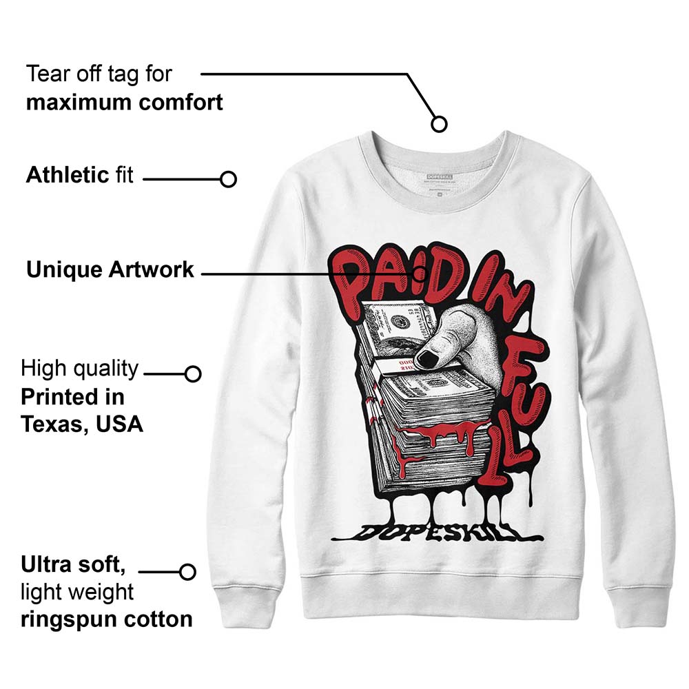 Red Taxi 12s superstreetwear Sweatshirt Paid In Full Graphic