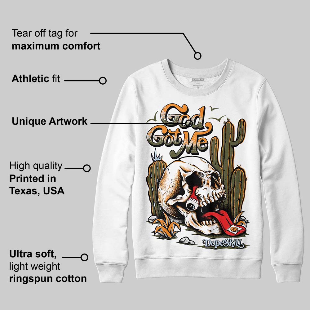 Olive 5s superstreetwear Sweatshirt God Got Me Graphic