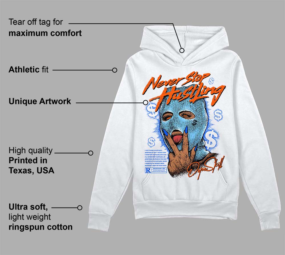 Dunk Futura University Blue superstreetwear Hoodie Sweatshirt Never Stop Hustling Graphic