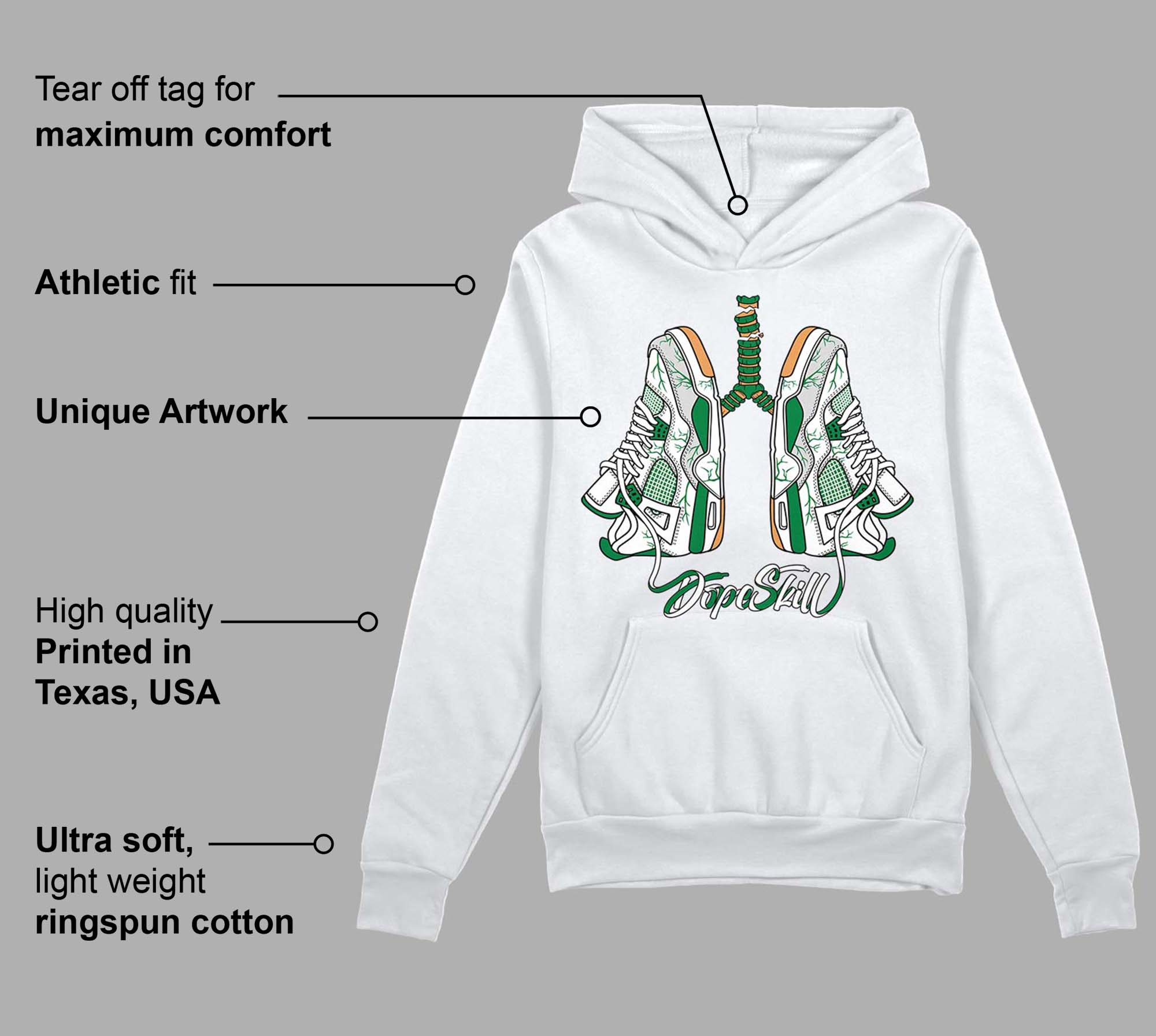 Pine Green 4s superstreetwear Hoodie Sweatshirt Breathe Graphic