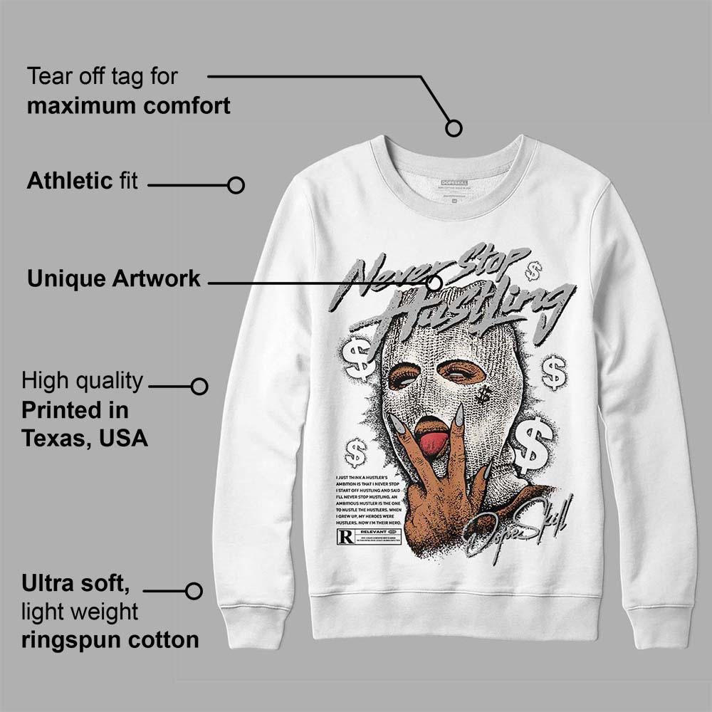 Off Noir 3s superstreetwear Sweatshirt Never Stop Hustling Graphic