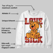 Orange Black White DopeSkill Sweatshirt Love Sick Graphic