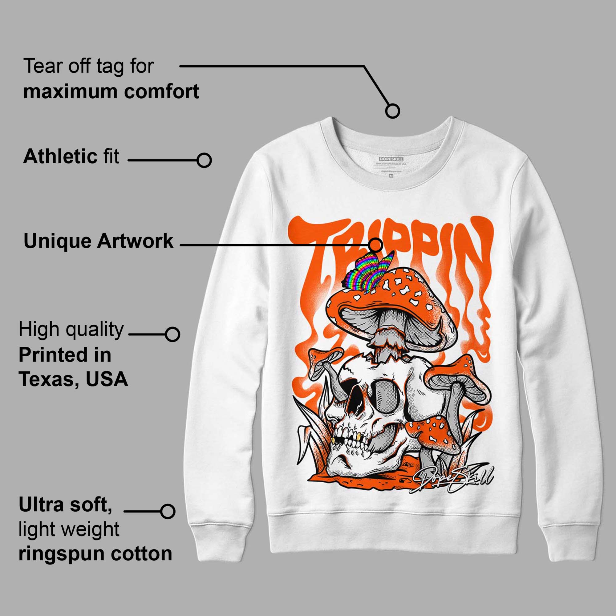Orange Milk superstreetwear Sweatshirt Trippin Graphic