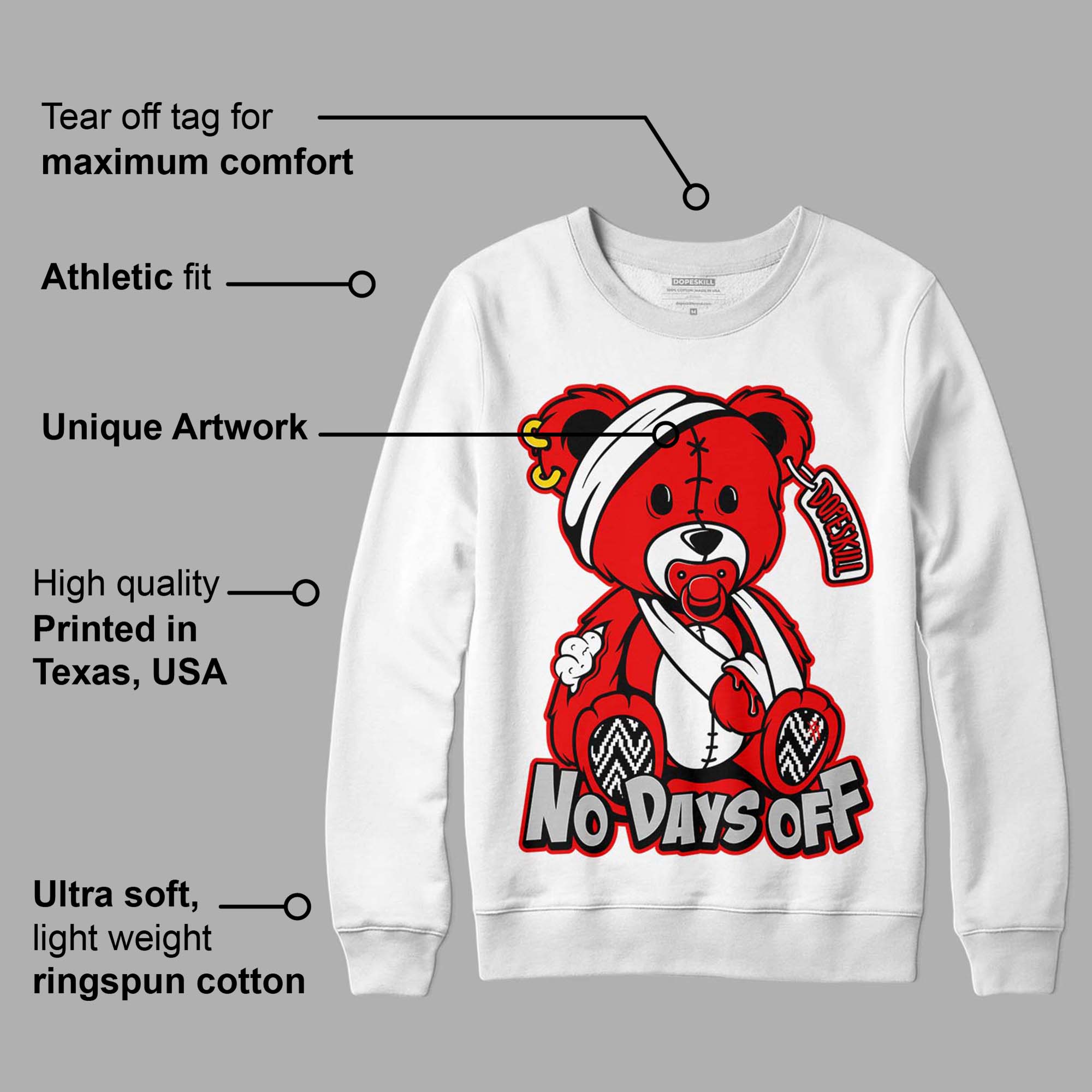 Cherry 12s superstreetwear Sweatshirt Hurt Bear Graphic