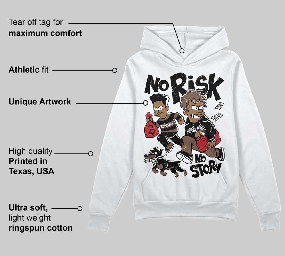 Olive 9s superstreetwear Hoodie Sweatshirt No Risk No Story Graphic