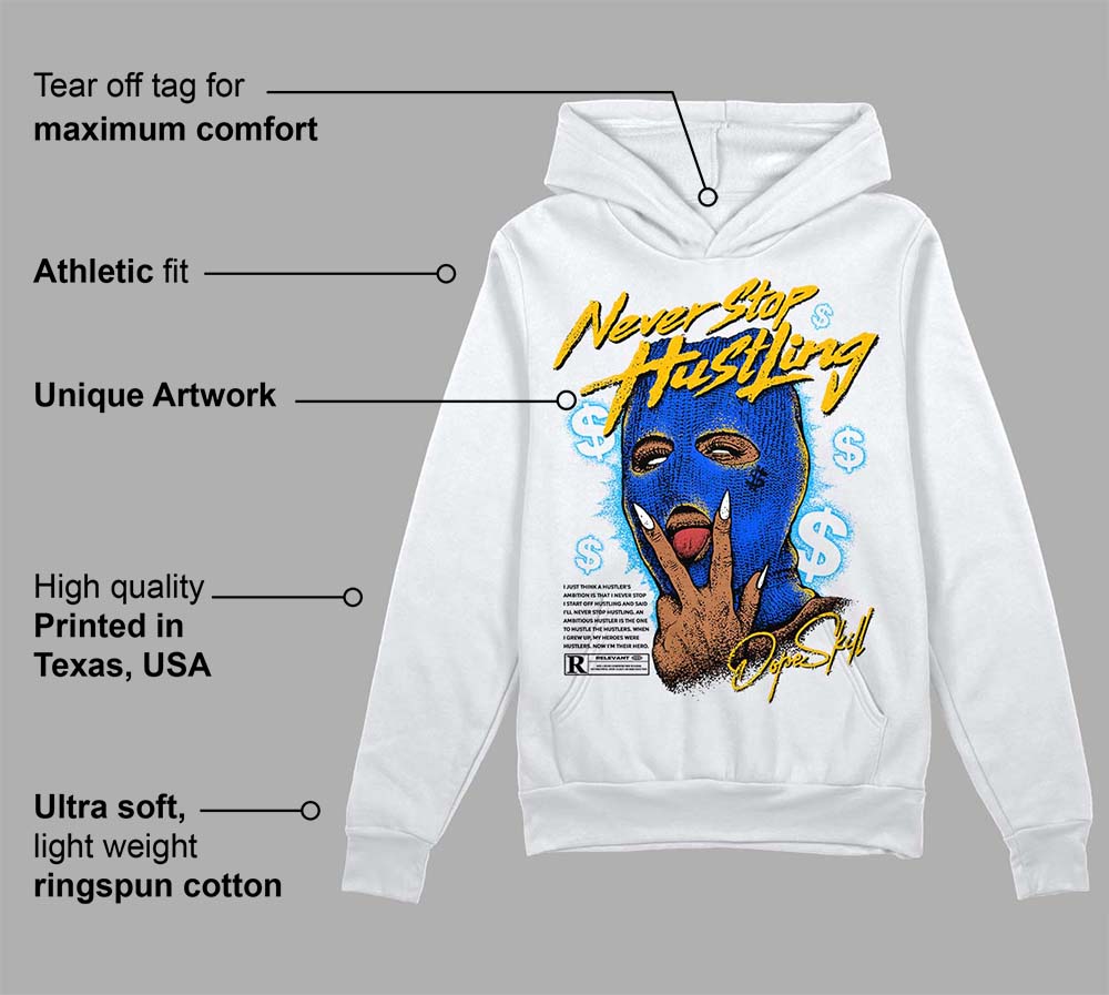 Royal Blue Collection superstreetwear Hoodie Sweatshirt Never Stop Hustling Graphic