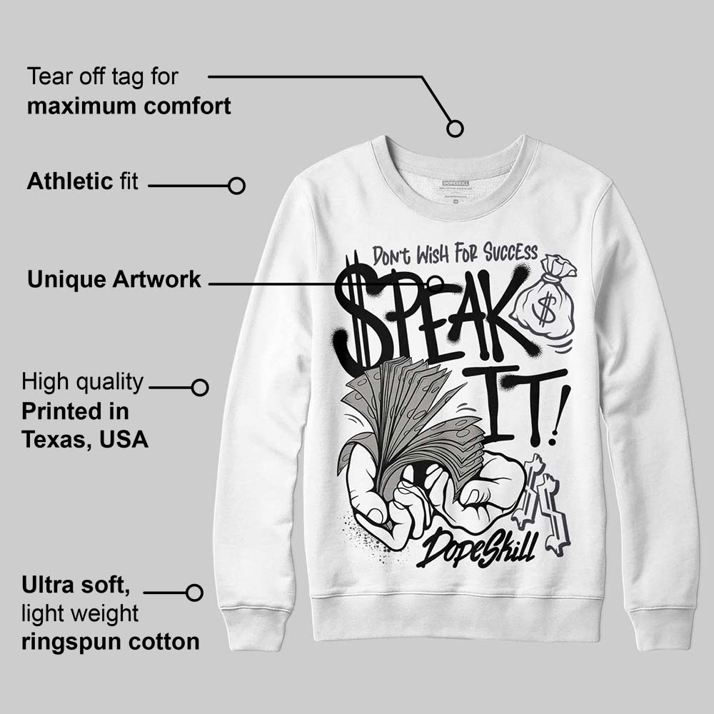 Black Cat 3s superstreetwear Sweatshirt Speak It Graphic