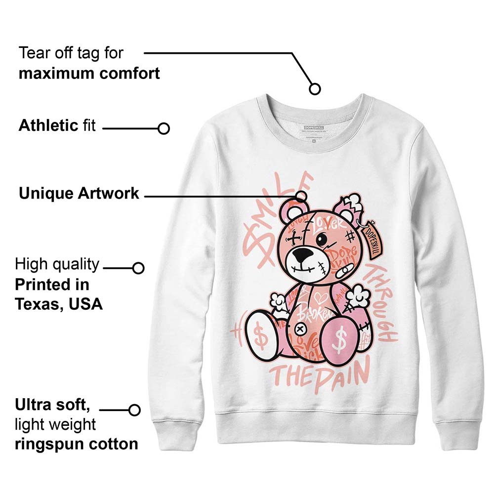 Legend Pink 11s superstreetwear Sweatshirt Smile Through The Pain Graphic