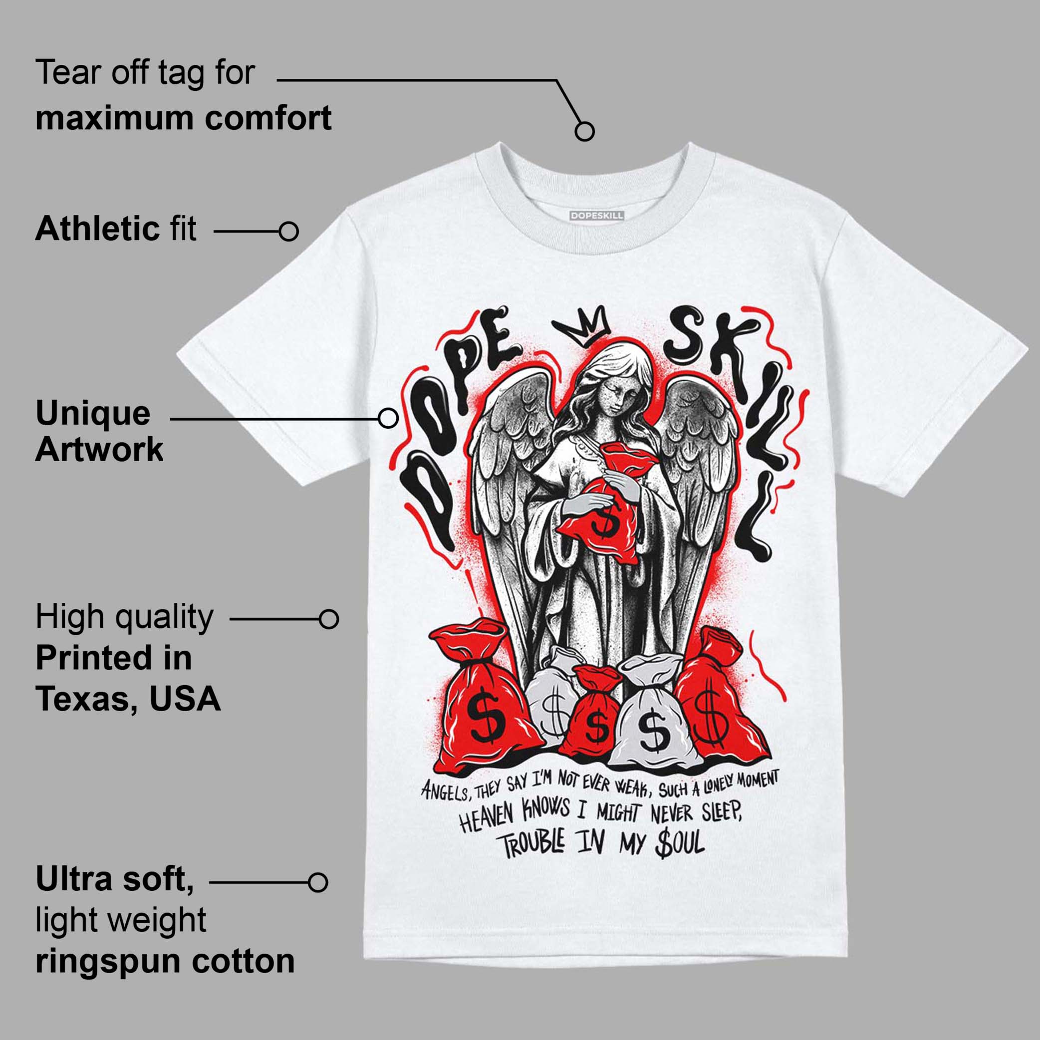 Red Cement 4S superstreetwear T-Shirt Angels Graphic