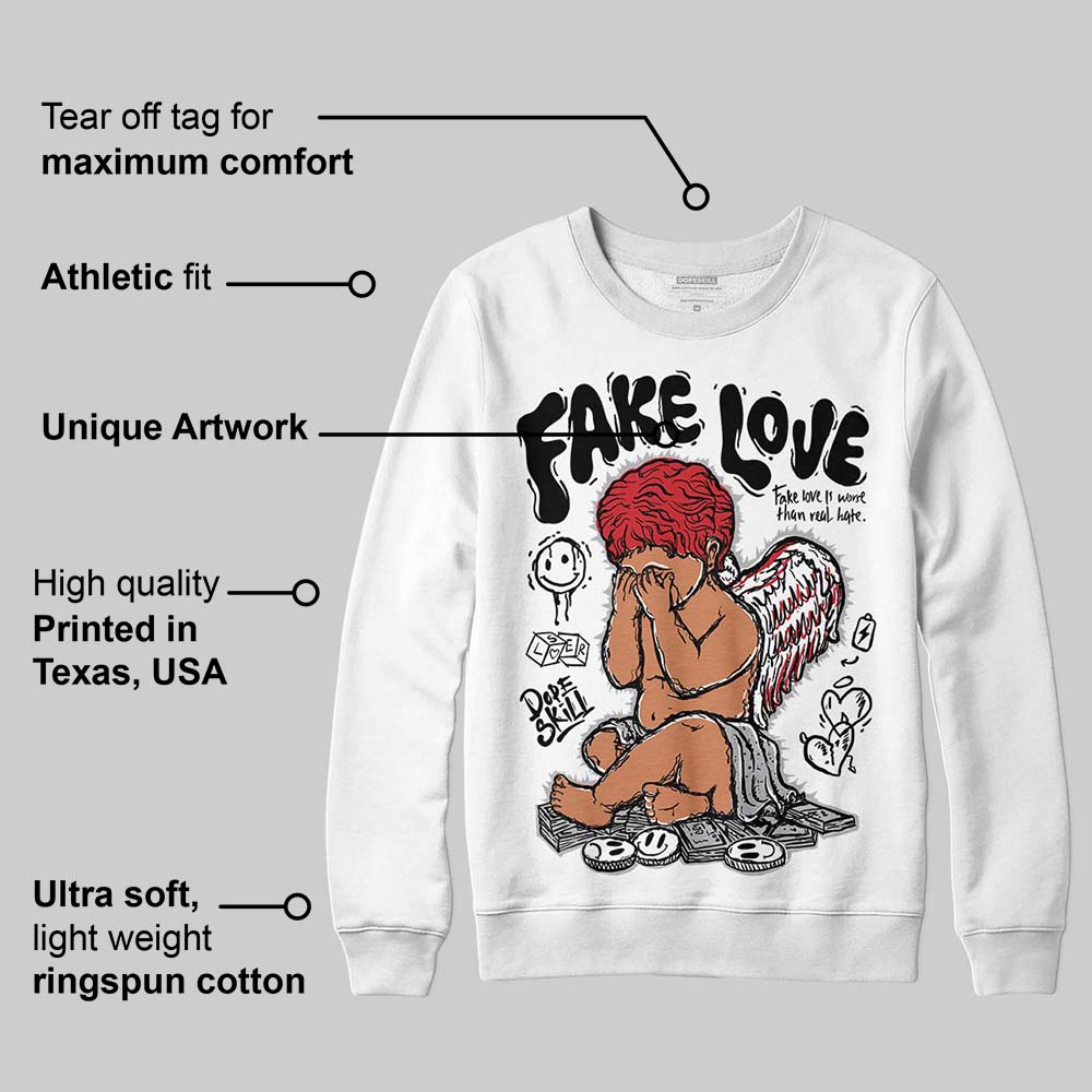 White Cement 4s superstreetwear Sweatshirt False Love Graphic