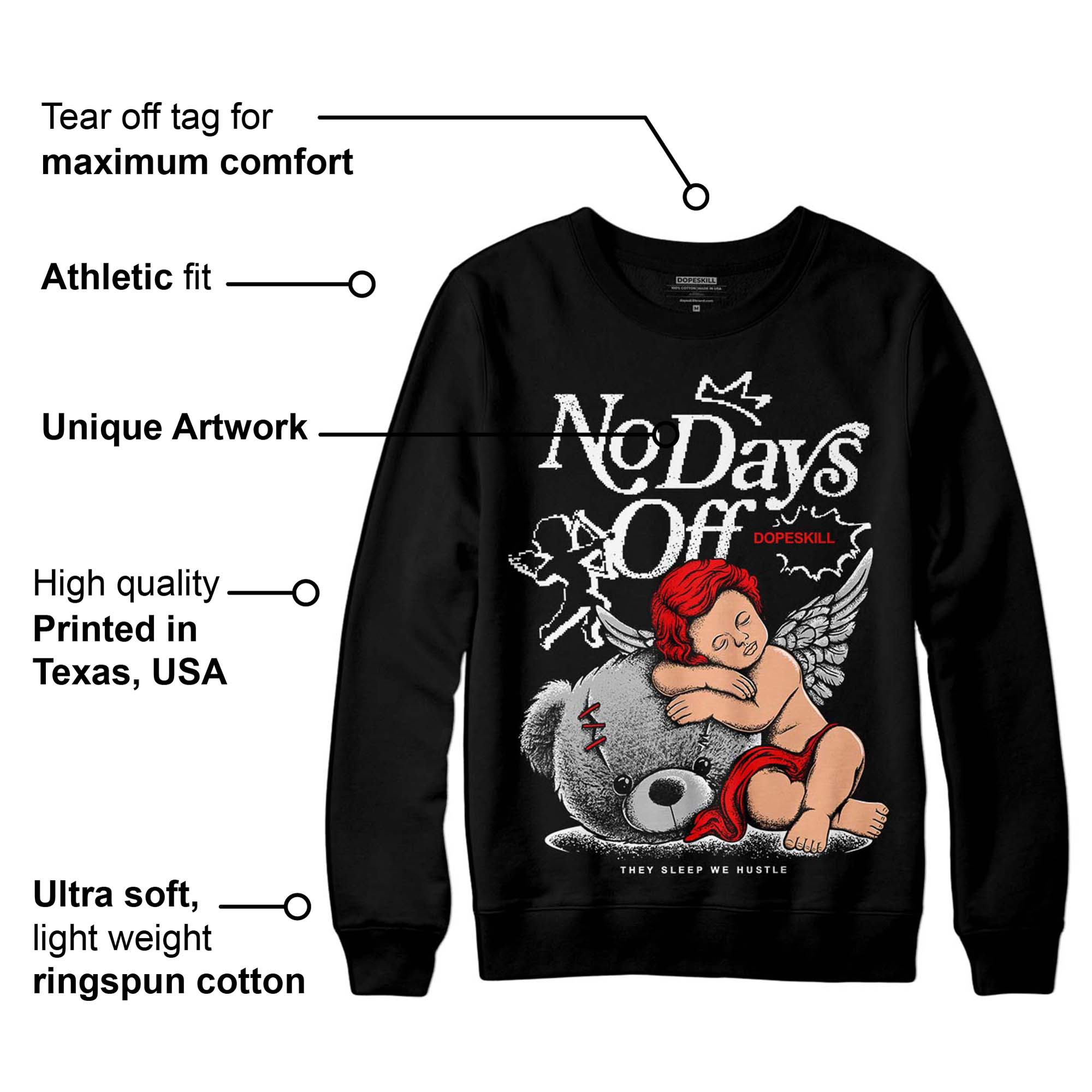 Dunk Low Panda White Black superstreetwear Sweatshirt New No Days Off Graphic