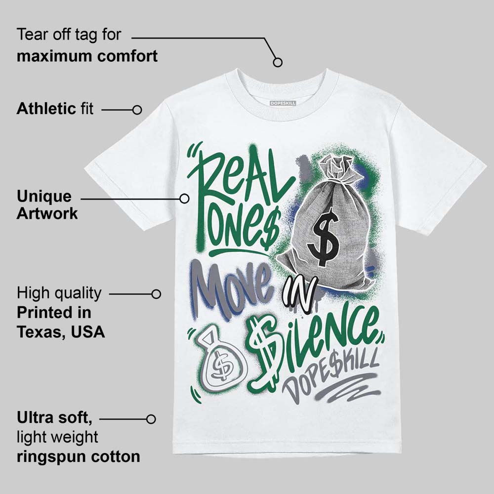 GT-2160 Shamrock Green superstreetwear T-Shirt Real Ones Move In Silence Graphic