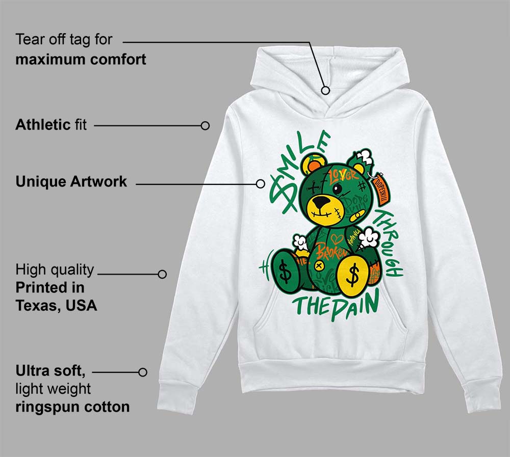 Green Collection superstreetwear Hoodie Sweatshirt Smile Through The Pain Graphic