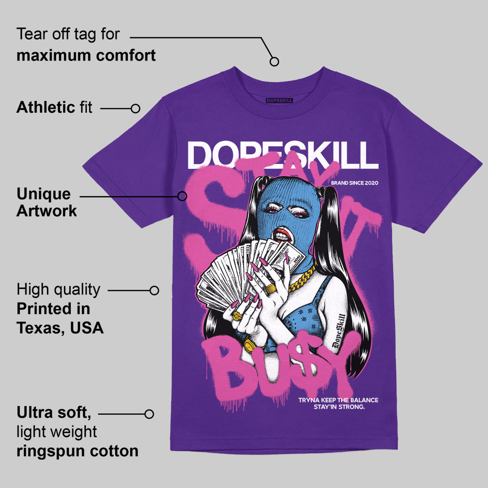 PURPLE Collection superstreetwear Purple T-shirt Stay It Busy Graphic