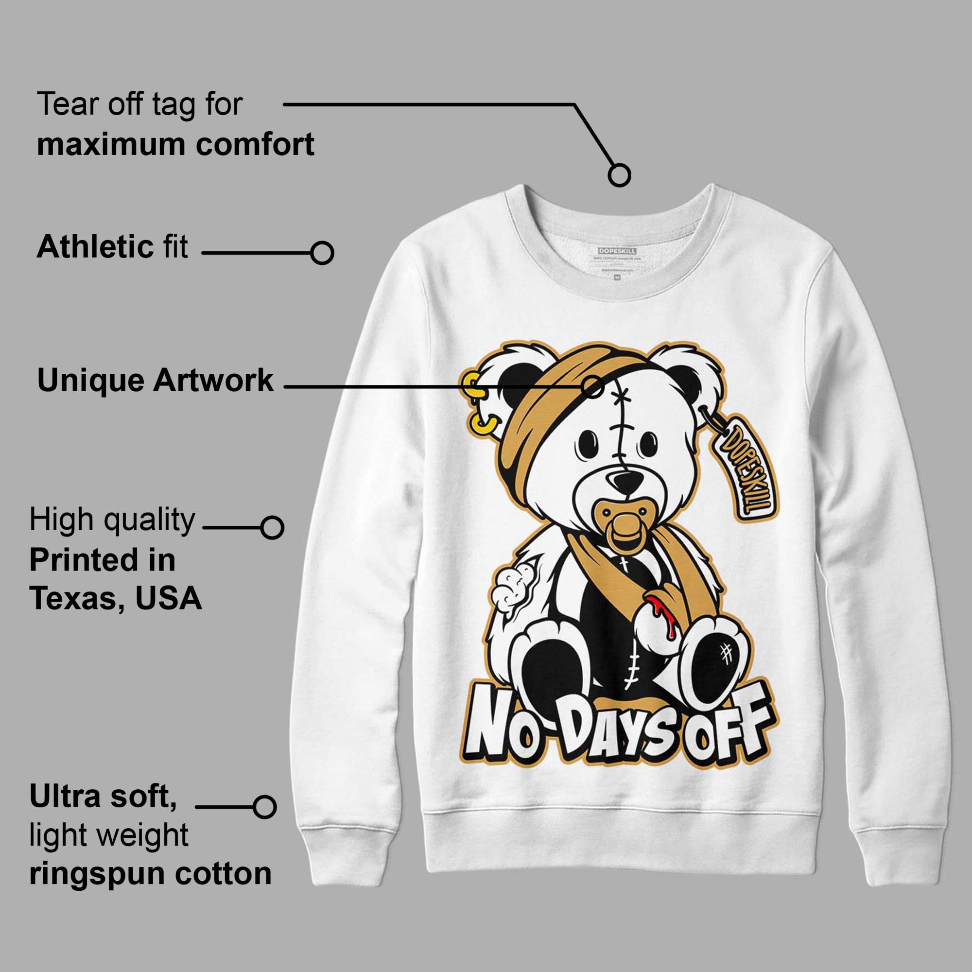 Gratitude 11s superstreetwear Sweatshirt Hurt Bear Graphic