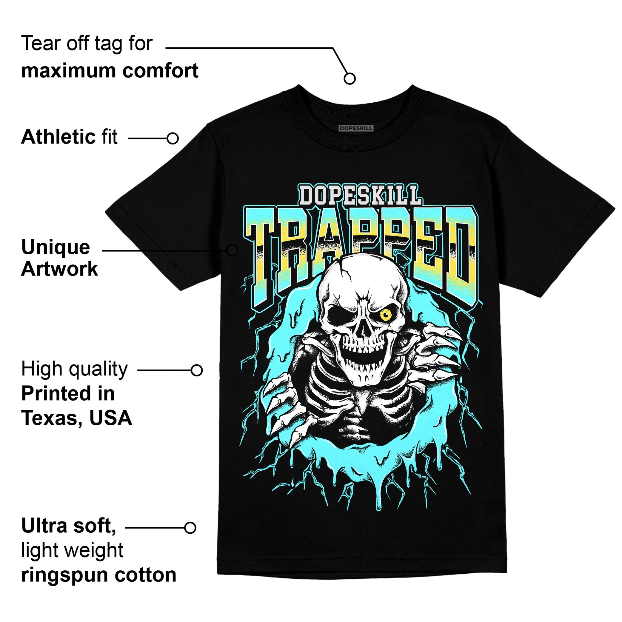 Aqua 5s superstreetwear T-Shirt Trapped Halloween Graphic