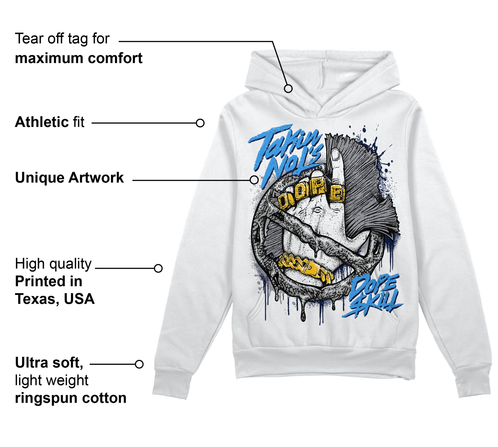 Midnight Navy 3s superstreetwear Hoodie Sweatshirt Takin No L's Graphic