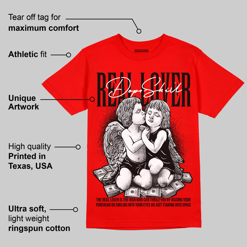 Red Thunder 4s superstreetwear Red T-shirt Real Lover Graphic