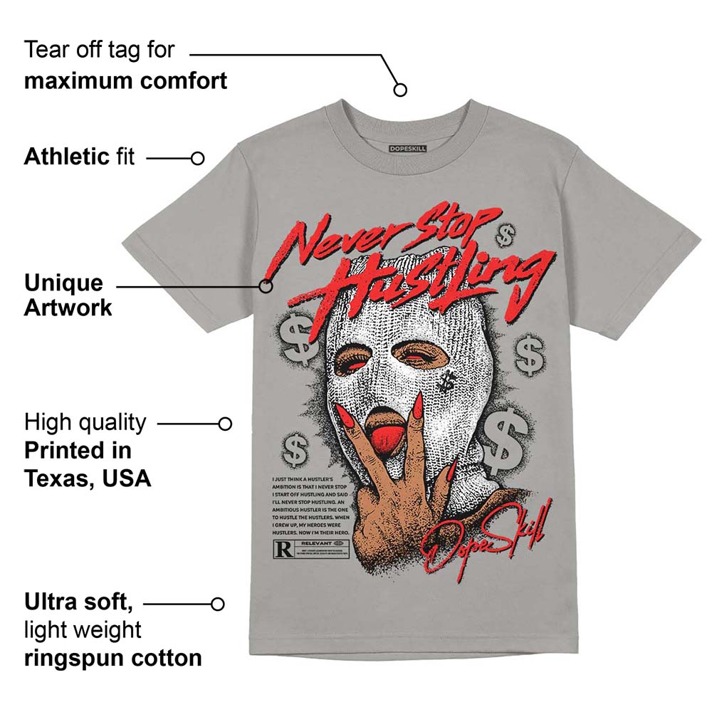 Grey Collection superstreetwear Grey T-shirt Never Stop Hustling Graphic