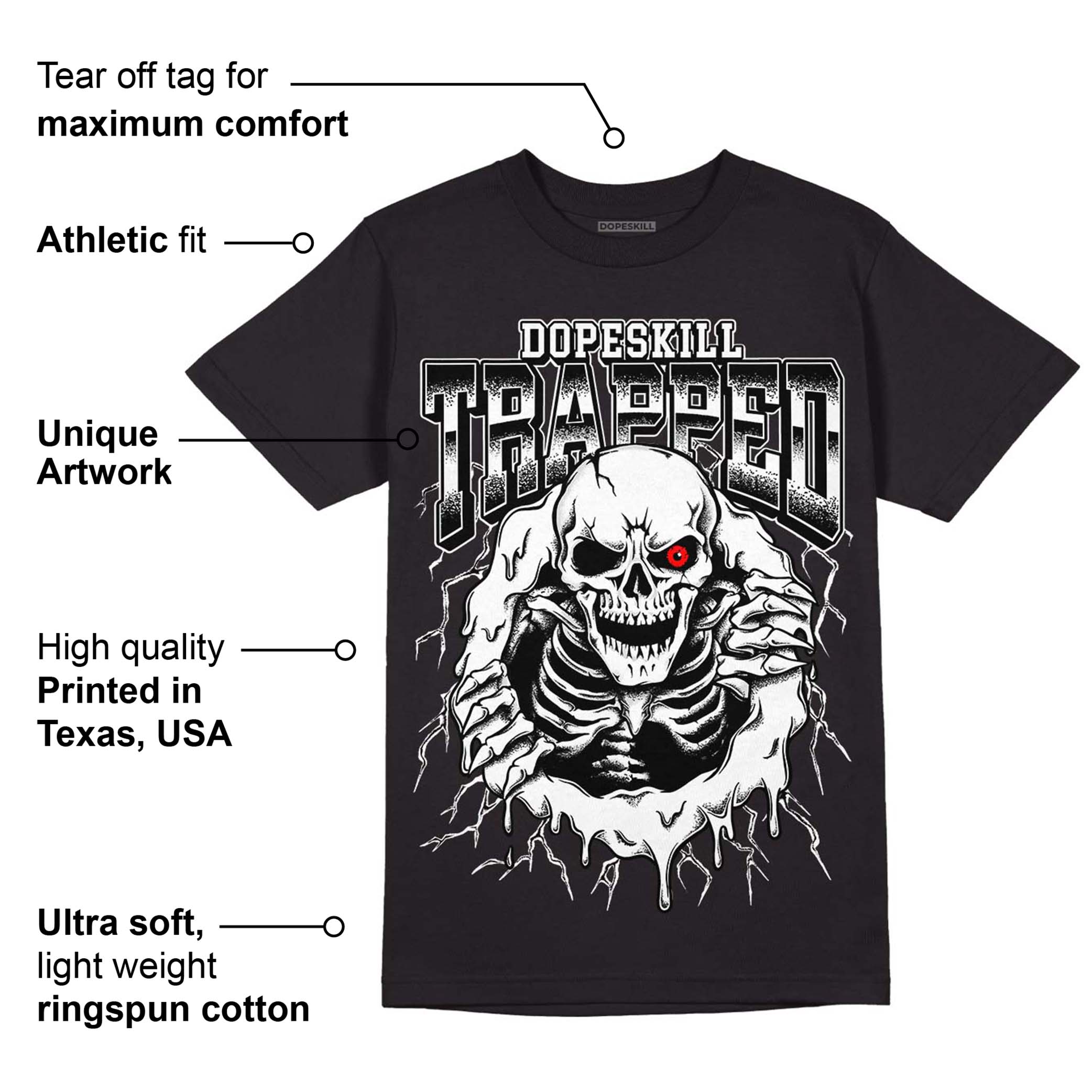Dunk Low Panda White Black superstreetwear T-Shirt Trapped Halloween Graphic