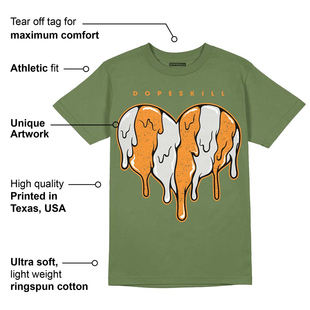 Olive 5s superstreetwear Olive T-shirt Slime Drip Heart Graphic