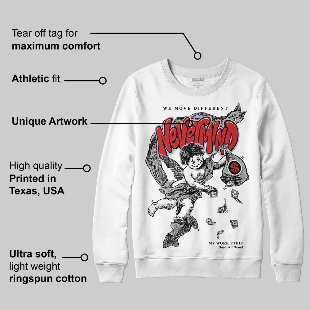 White Cement 4s superstreetwear Sweatshirt Nevermind Graphic