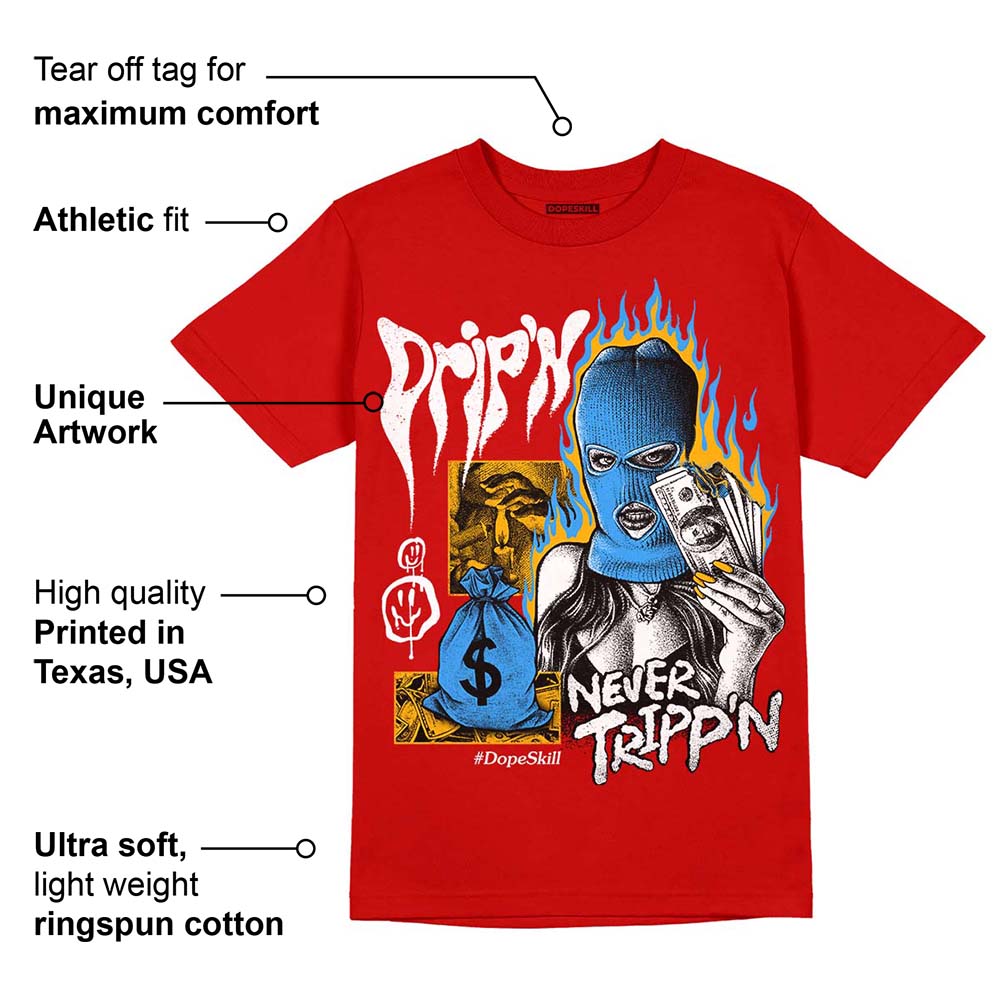 Red Collection superstreetwear Red T-shirt Drip'n Never Tripp'n Graphic