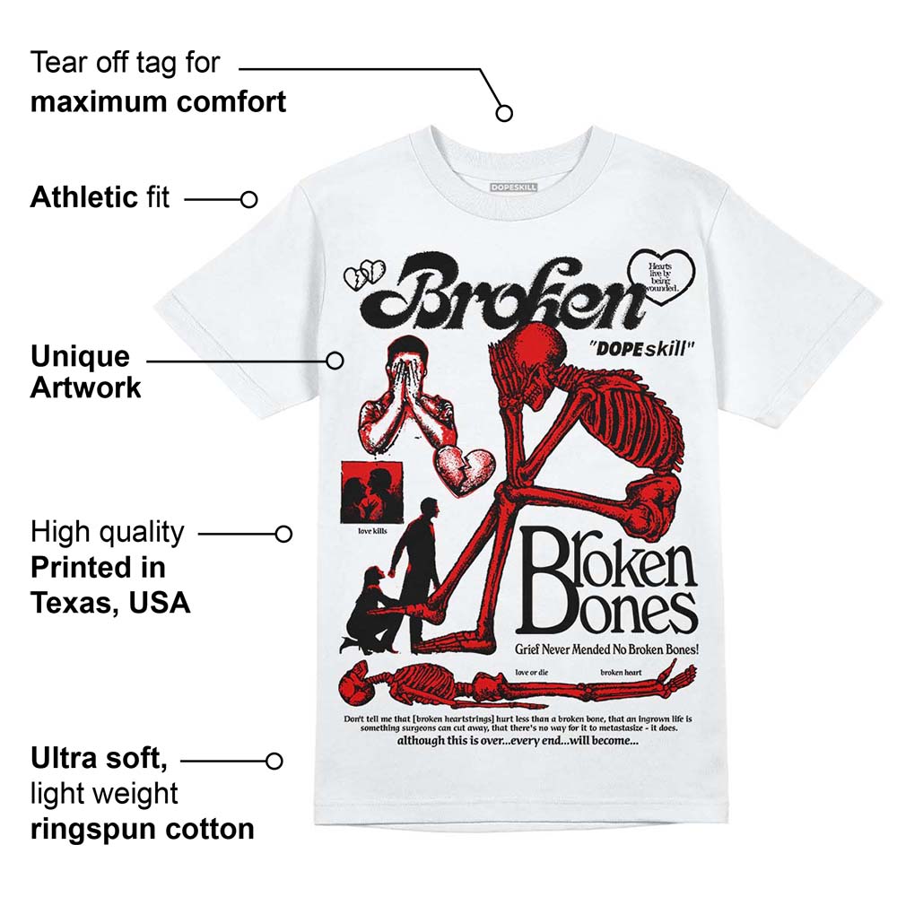 Red Cement 4S superstreetwear T-Shirt Broken Bones Graphic