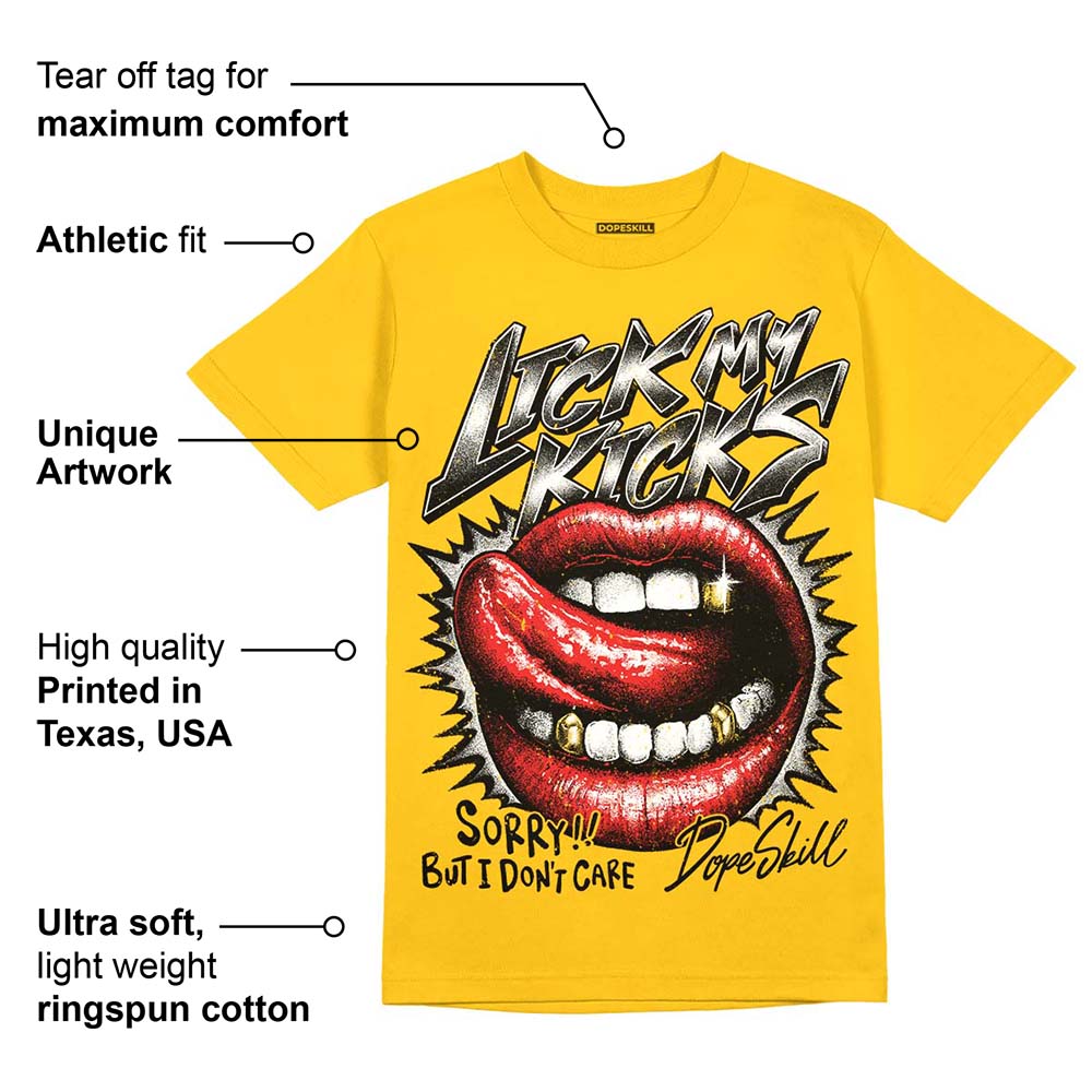 Yellow Collection superstreetwear Gold T-shirt Lick My Kicks Graphic