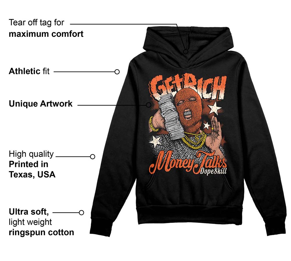 Georgia Peach 3s superstreetwear Hoodie Sweatshirt Get Rich Graphic
